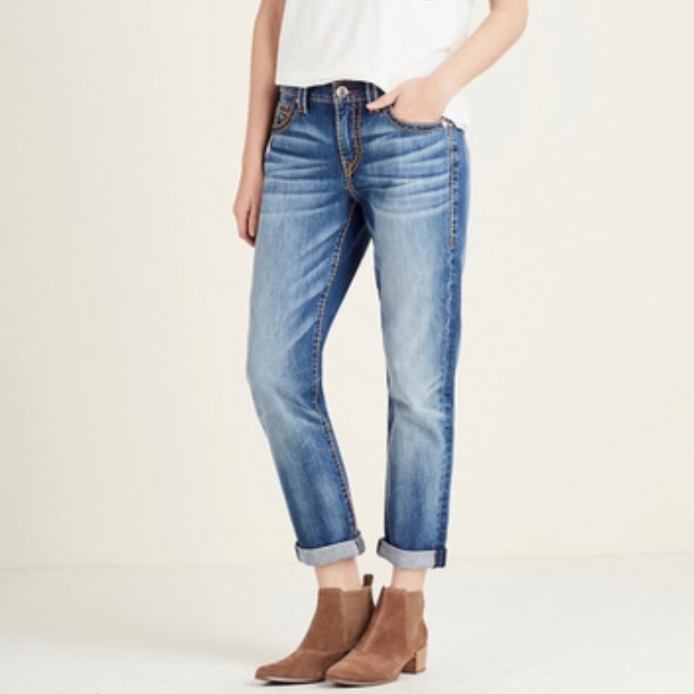 True Religion Jeans Cameron Slim Boyfriend Size 23